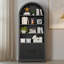 Bibliothèque cintrée de 70,08 pouces de hauteur avec armoire de rangement-267496942