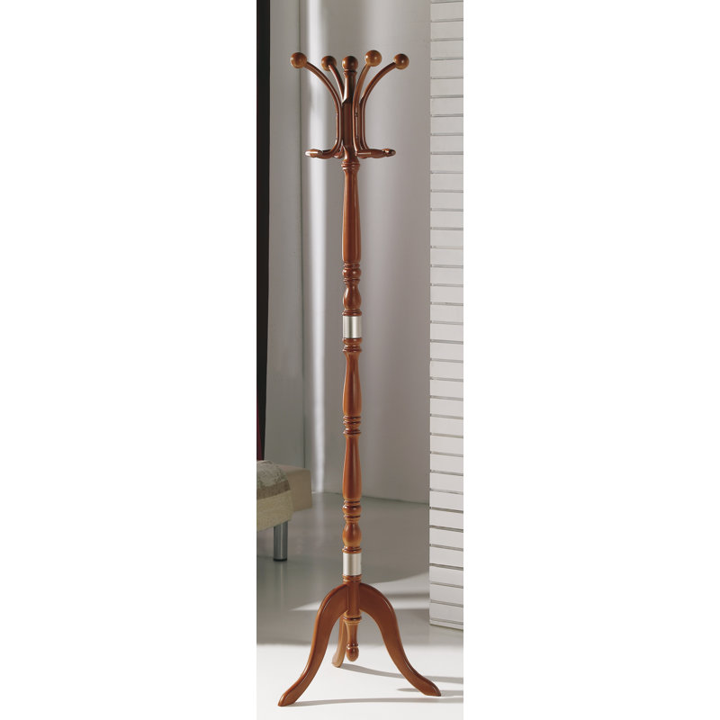 Schloss Freestanding 4 - Hook Coat Rack, Mogano