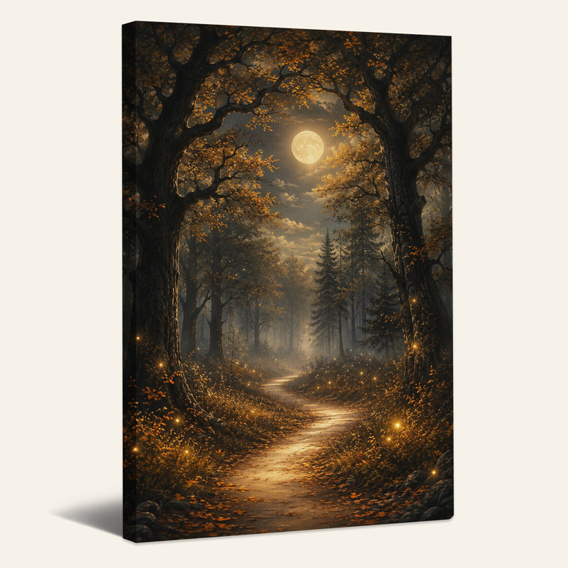 Toile de lune au clair de lune, H 30 po x l 20 po