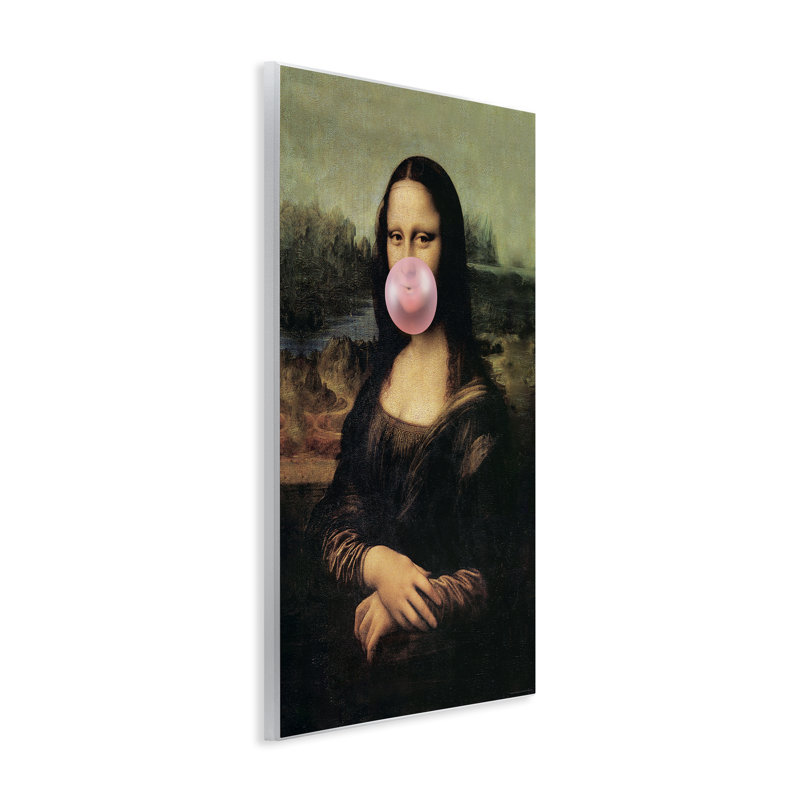 Art mural Mona Lisa & Bubblegum par Reinders, H 15 po x l 10 po