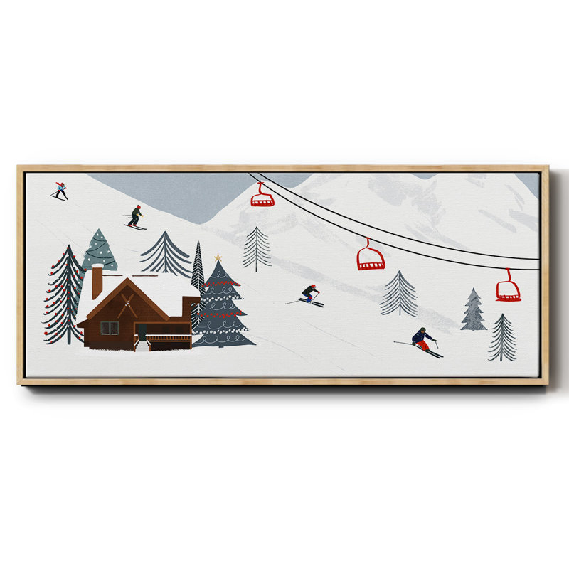 Ski Slope Collection D- Framed Canvas