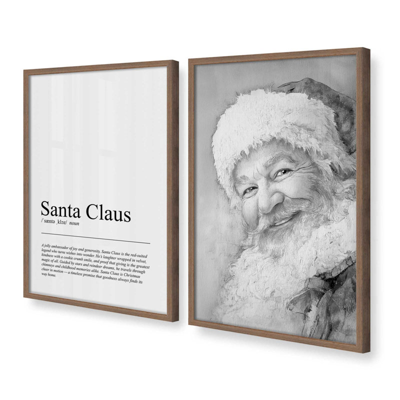 «Old Saint Edition», ensemble de 2 reproductions d'art, Noyer, H 15,5 po x l 25 po