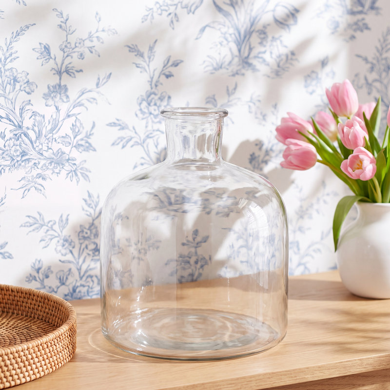 Fonda Glass Table Vase, 8" H x 7" W x 7" D