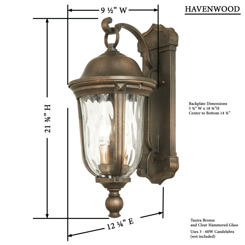 Aarzo Havenwood - applique murale 3 lumières