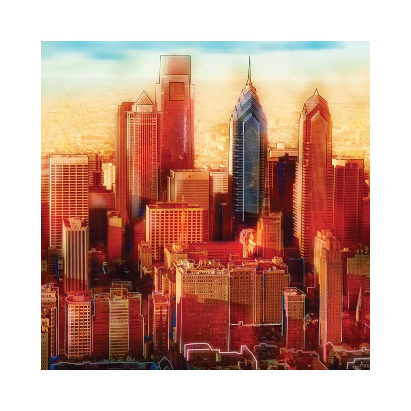 Philadelphia Skyline by PI Studio - Wrapped Canvas Print, 93.98 cm H x 93.98 cm W x 3.175 cm D