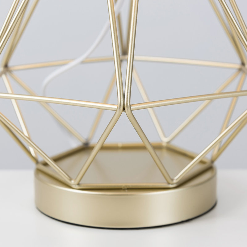 Haigler Standard Table Lamp, Gold, Blue, No Bulb