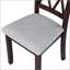Chaises de salle à manger rembourrées Farmhouse avec pieds en bois massif et siège rembourré-697198609