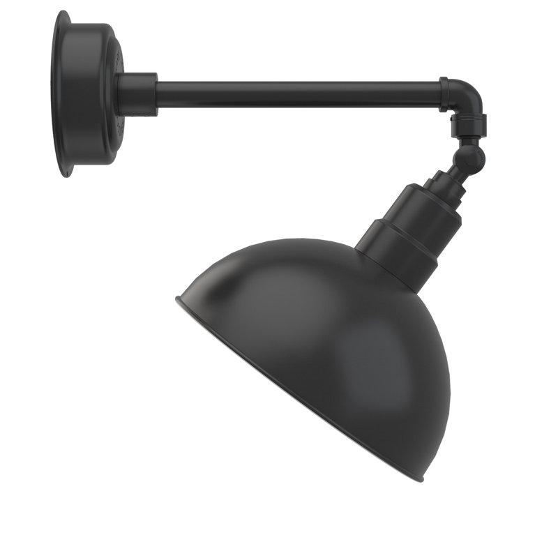 Luminaire de grange d’extérieur à del blackspot, Noir mat, H 15,63 po x l 12 po x P 22,5 po