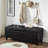 Meshell Linen Blend Upholstered Storage Bench-1337863789