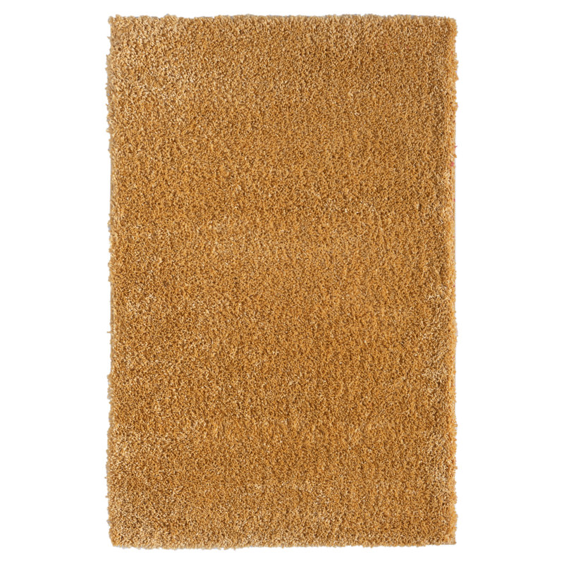 Shaggy Lush Golden Yellow Rug, Rectangular 120 x 180cm