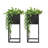 Auberge Rectangle Black Metal Indoor/Outdoor Elevated Planter Box Set of 2 - Black - 20"-802213872-802213886