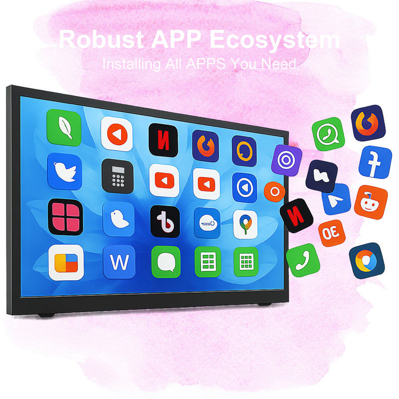 JYXCN Smart TVs for Classroom, 86 Inch Touch Screen All-In-One Multi-Touch Dual System Interactive Whiteboard for Living Room and Education