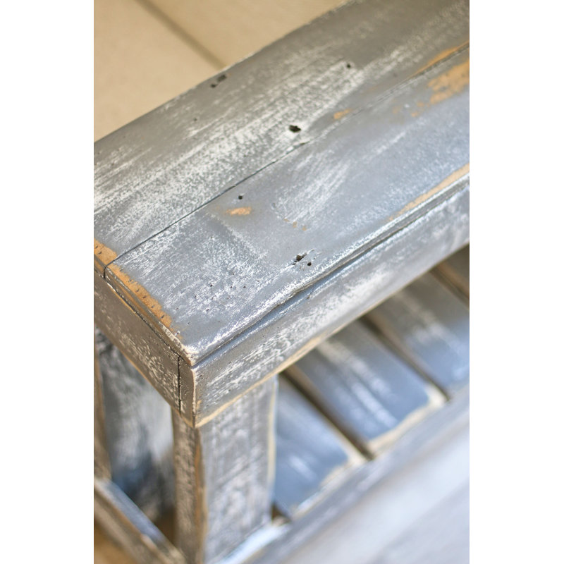 Yasmyn Solid Wood End Table, Gray