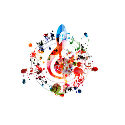 Music 1 Piece Wrapped Canvas Wall Art