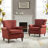Fauteuil rembourré avec pieds en bois massif Mooresville