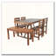Ensemble de salle à manger 7 pièces avec banc en bois d'acacia-412678952