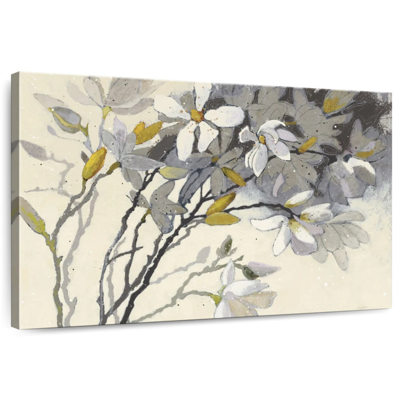 Harnek Magnolias jaune gris, H 30 po x l 45 po