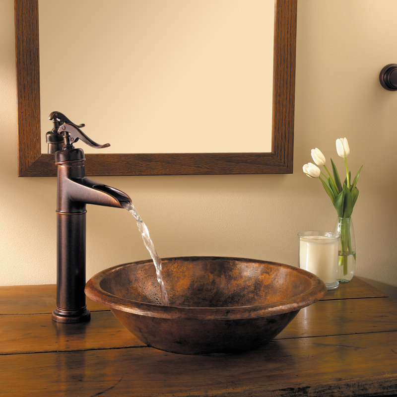 Ashfield Single Hole Bathroom Faucet, Rustic Bronze