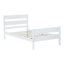 Lit simple avec tête et pied de lit, lit en bois d'hévéa, blanc, lit-1574791146