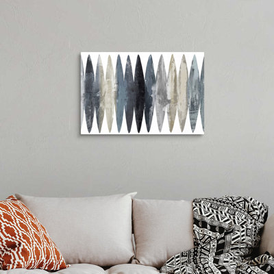 " Abstract Surfboards Grey " by David Moore Painting Print