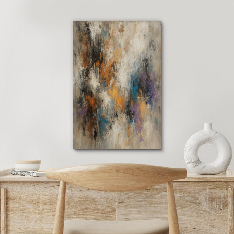 Abstrait coloré, art moderne, reproduction d'art sur toile encadrée, Toile tendue, Ne s’applique pas, H 18 po x l 12 po