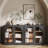 Modern 6-Piece Modular TV Stand Set Jagger Series 1A2F, Ebony-915551353