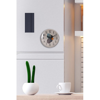 Elegant Decorative Wall Clock, 4.3 inches Diameter, 0.06 inches Thick | 100% Plastic Construction, Lightweight & Durable | Perfect for Home, Office, or Kitchen Decor | Modern Design, Easy to Read