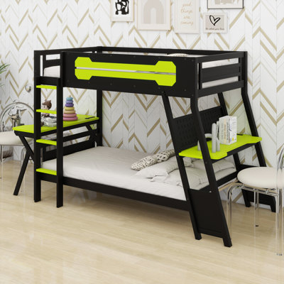 Smart Bunk Bed For Gamers – Equipped With Two Gaming Workstations, USB Hubs, And Modular Pegboard Storage