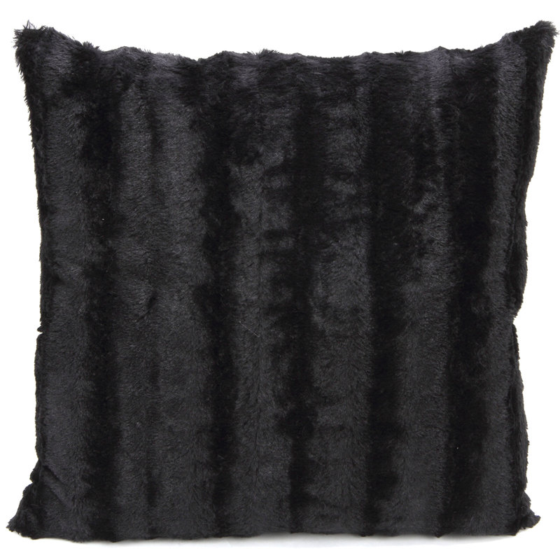 Chocolate Faux Fur 20" x 20" Throw Pillow Cover