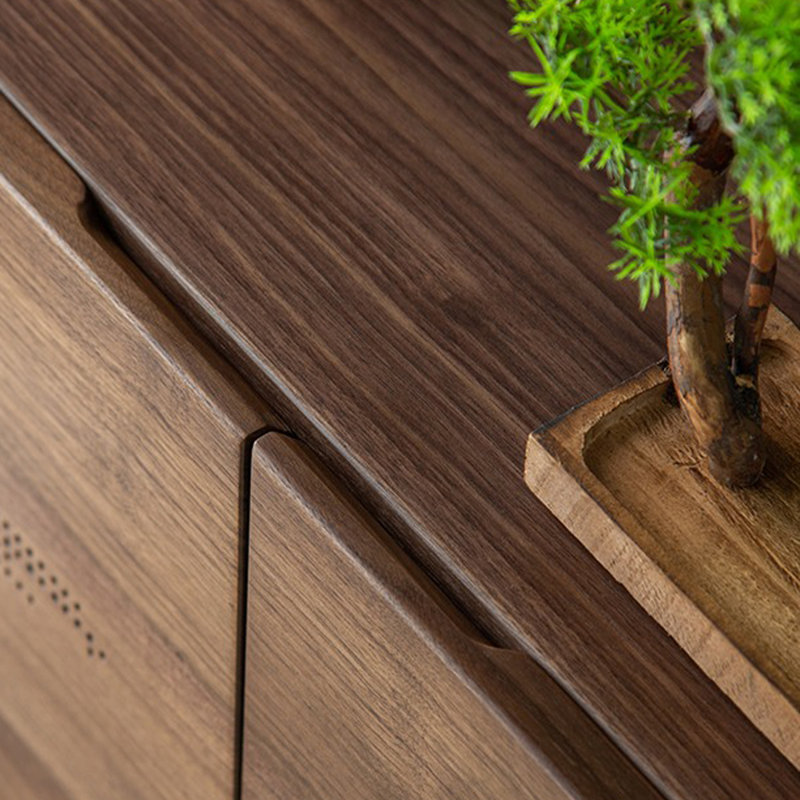 Armoire de rangement multifonctionnelle en noyer noir