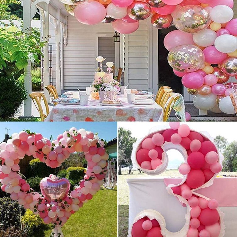 MMTX Ensemble 94 pièces de décoration ballon rose métallique - Wayfair  Canada