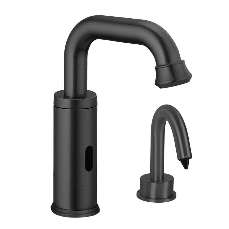Robinet automatique sans contact avec capteur et distributeur de savon pour un lavage hygiénique des mains