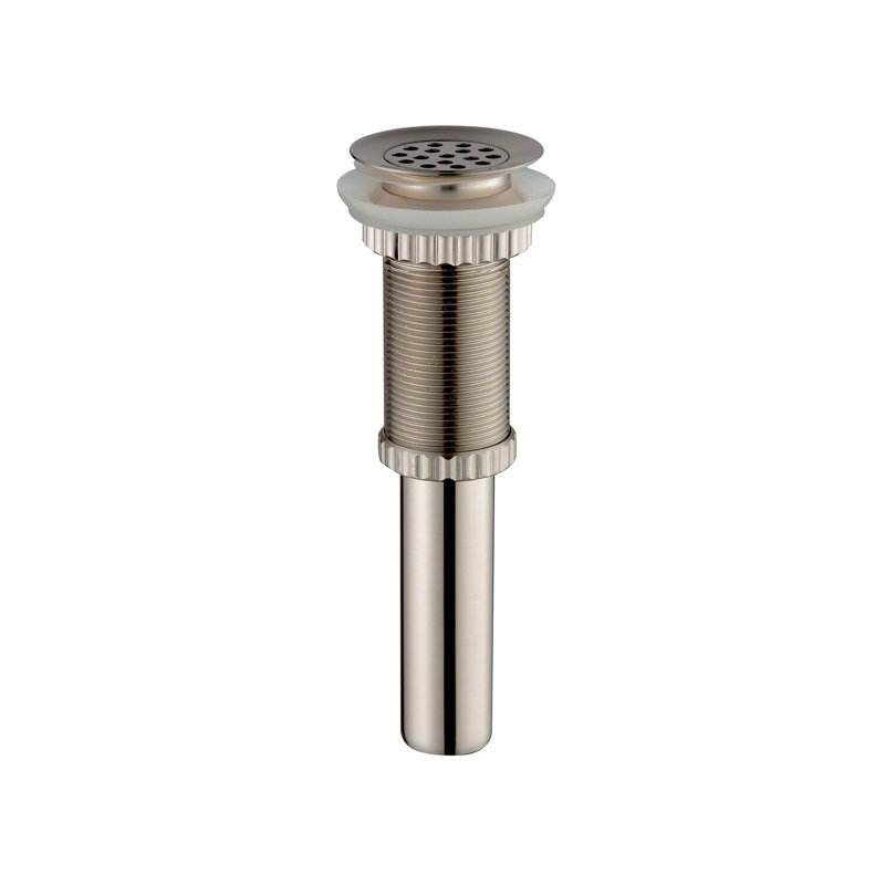 Drain escamotable pour lavabo de salle de bain Exquis, Nickel satiné