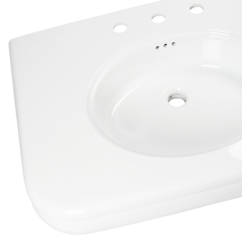 Nantucket Sinks 31.5-inch Fireclay Wallmount Console Bath Sink