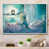 Toile avec cadre flottant blanc