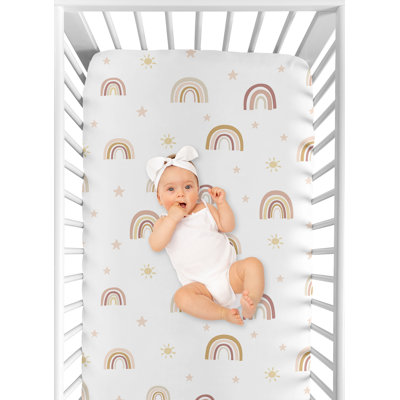 Boho Rainbow Fitted Crib Sheet