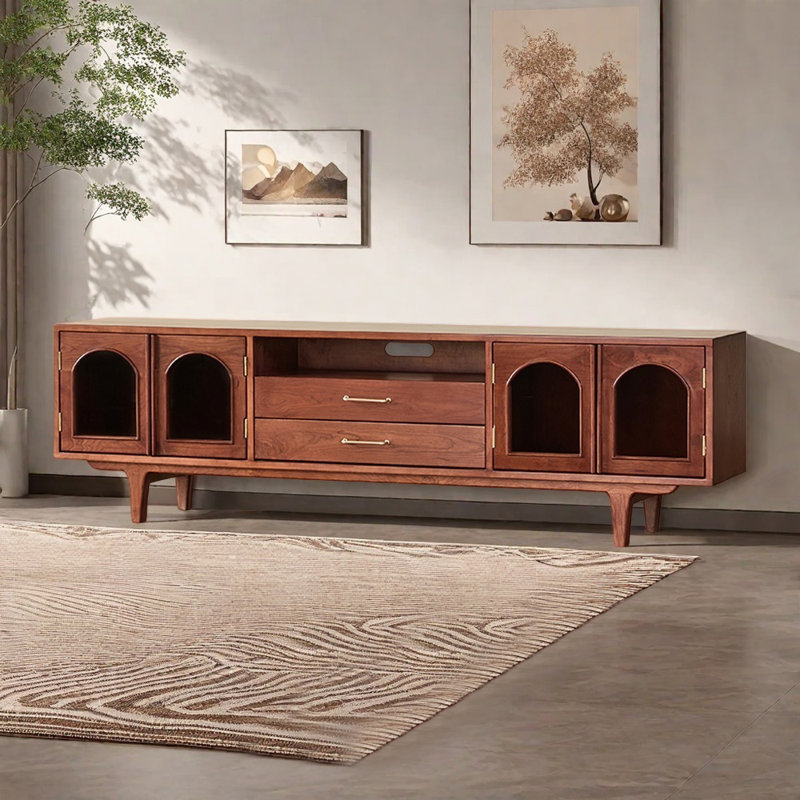 Meuble télé avec rangement pratique de style français, 78.74"