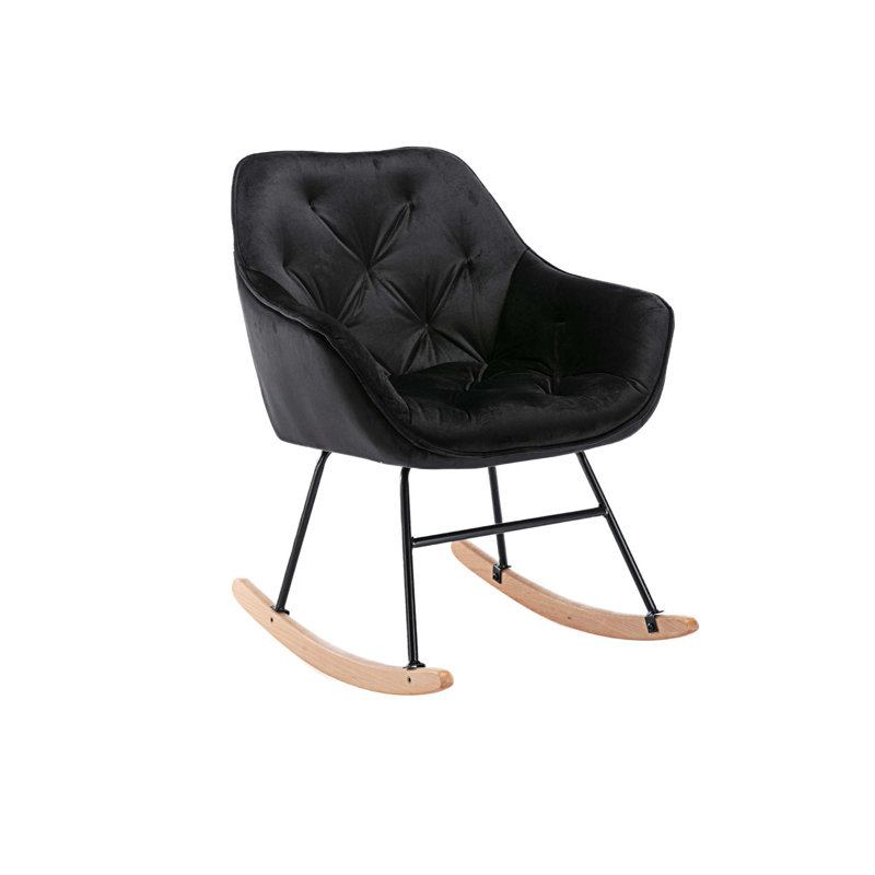 Chaise berçante Dehaan, Noir
