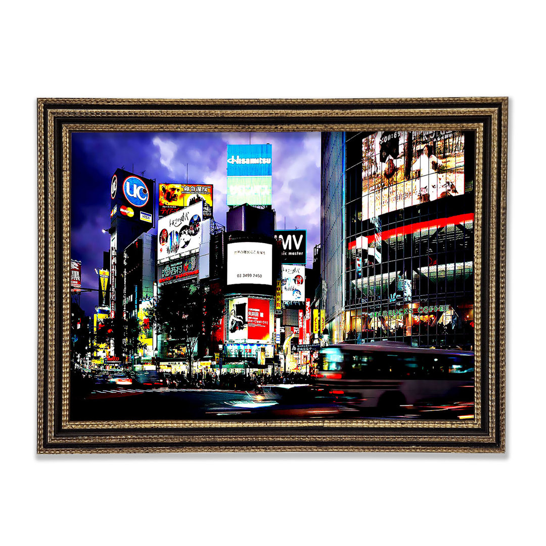 Gerahmtes Wandbild Tokyo City Nights