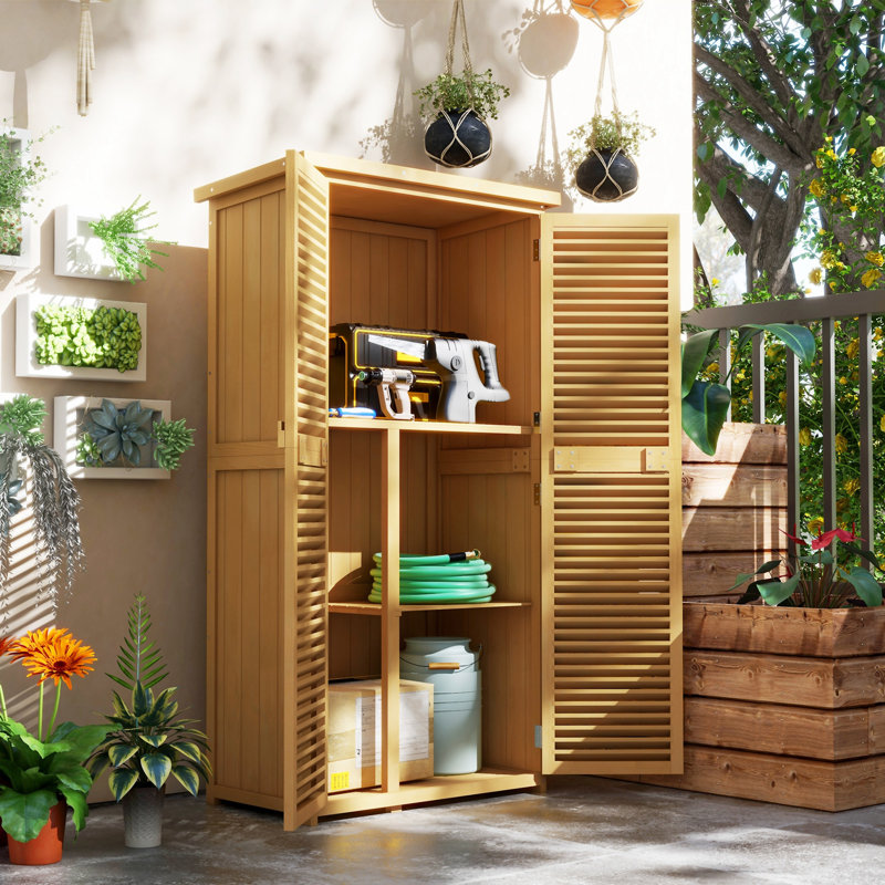 Armoire de rangement d'extérieur en bois 5 pi x 3 pi Outsunny