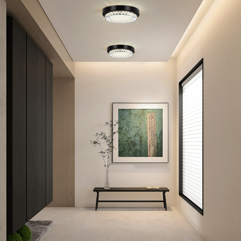 Iroshka Flush Mount Bathroom Ceiling Light Flush Mount Lighting  Crystal Ceiling Light