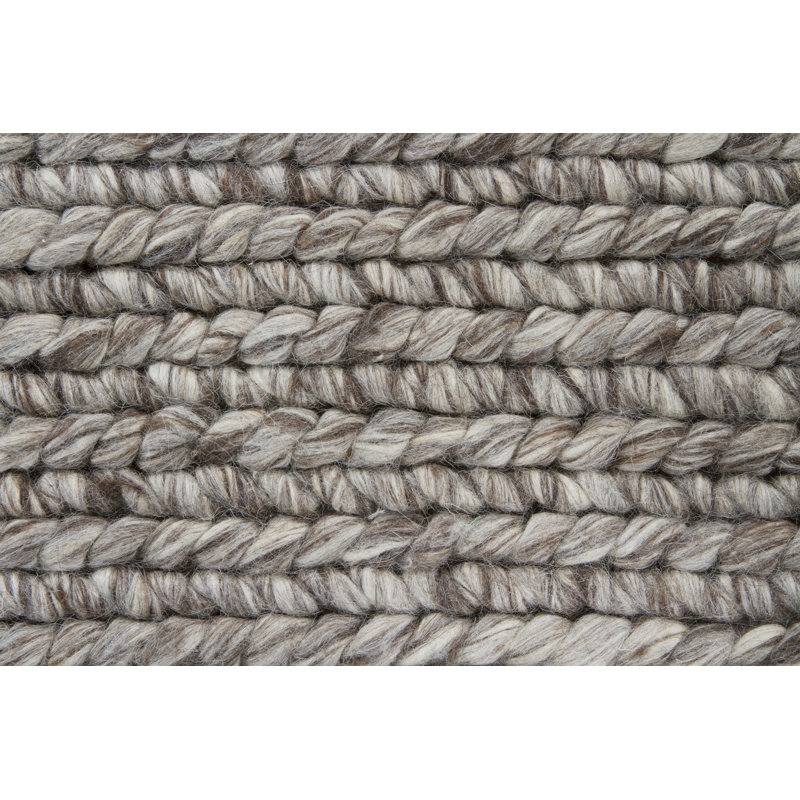 Valencia Wool Area Rug in Brown, 2' x 3'
