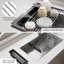 Adjustable Over-The-Sink Dish Drying Rack With Roll-Up Storage Basket, 10-19.6 Inches, Stainless Steel