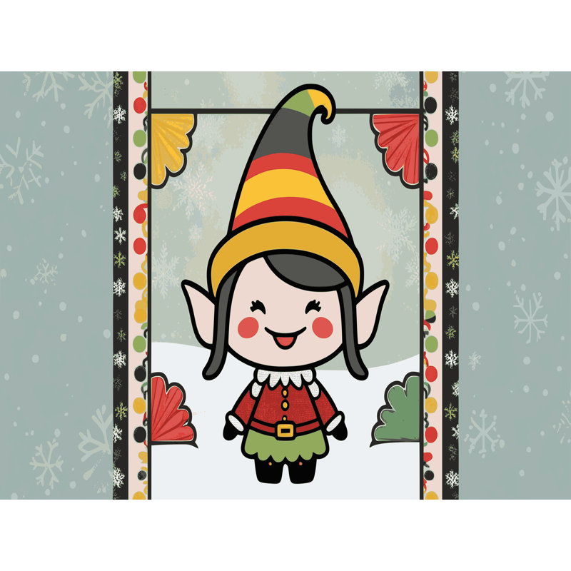 Tapis de vacances d'hiver de Noël lavable The Holiday Aisle®, Rectangulaire 8 pi x 10 pi