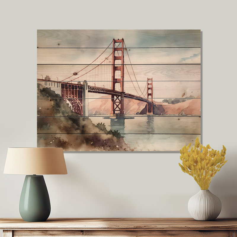 Maywood, vues de San Francisco II, H 10 po x l 20 po x P 0,78 po