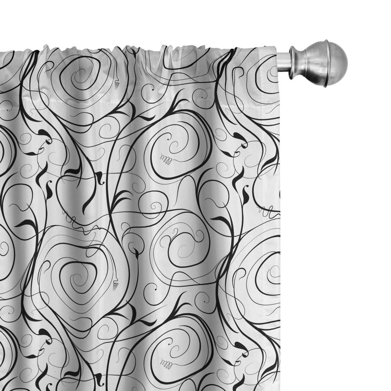 Panneau coulissant floral semi-diaphane avec passe-tringle, 28 po x 95 po