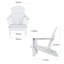 HDPE Folding Adirondack Chair, Weather-Resistant Outdoor Garden Chair-2090331877