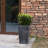 Of 3 Tall Planters With Drainage, Indoor For Front Door And Entryway, Gray. Polypropylene Material, Protected, 14.48"X14.48"X24 , Drainage Flower Pots Patio Door, Pp Plastic Build, 14.48" L X W 24" H