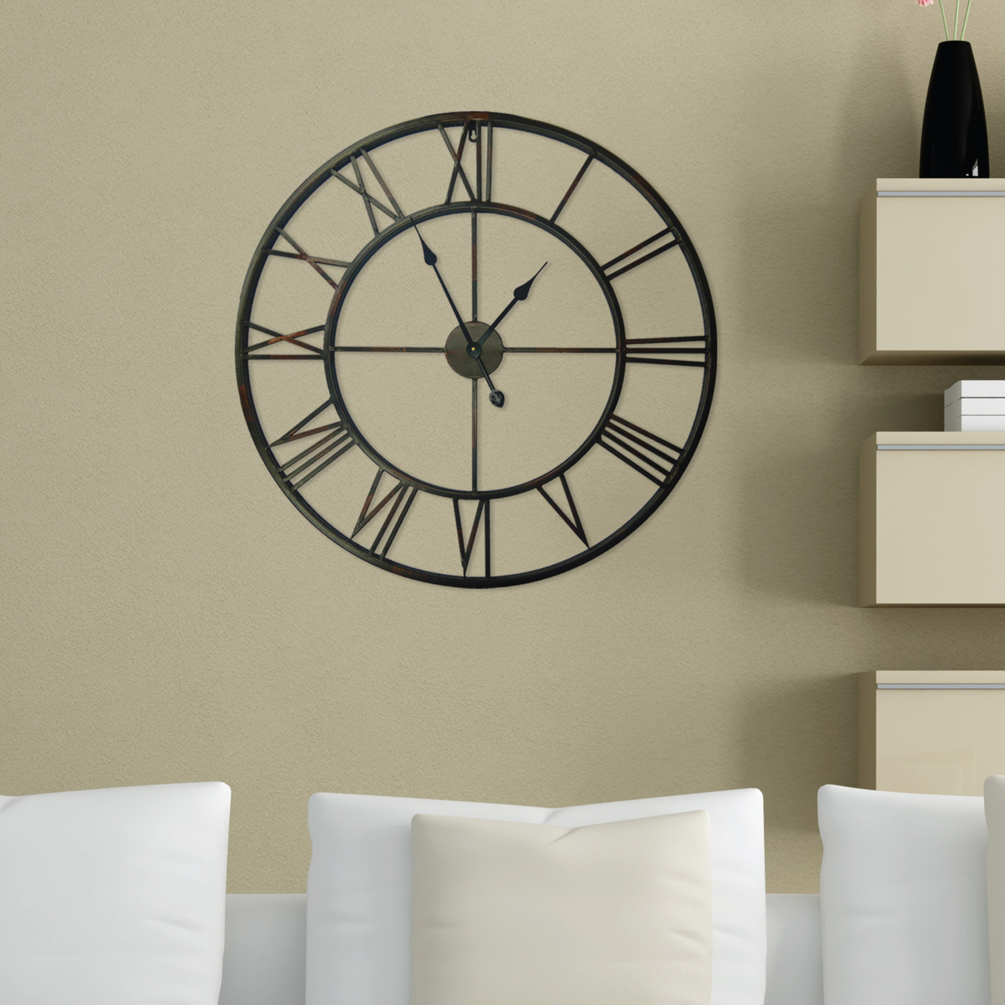 17 Stories Arata Metal Wall Clock & Reviews | Wayfair