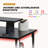 Gaming L Shaped Computer Desk, 55" Home Office Desk with Shelves, L Shape Computer Corner Desk with Charging Port, Gaming Table Power Outlet Build in, LED Writing Desk with Monitor Stand Black